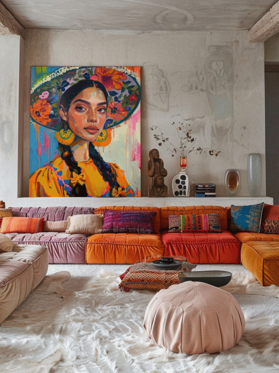 Why This Bohemian Interior Works: Art + Bold Boho = Magic
